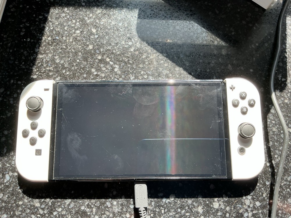 Nintendo Switch White Console with Base Accessories Excellent