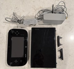 Nintendo Wii U Console WUP-101 Black 32GB Gamepad Bundle *TESTED* Works!