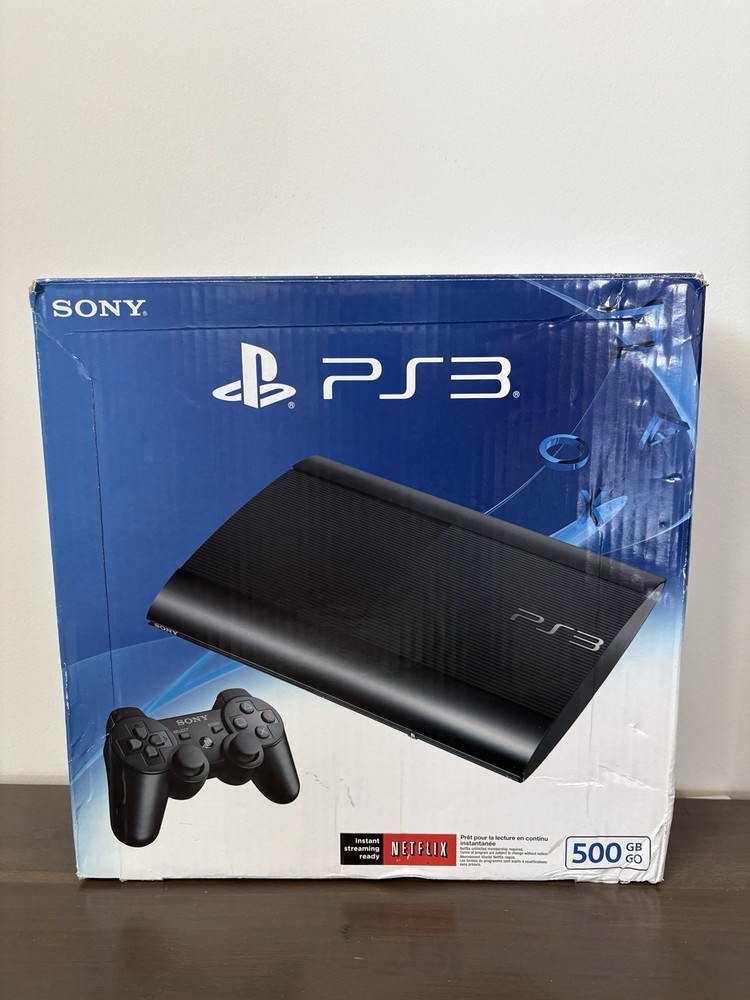 Playstation 3 PS3 Super Slim 500GB Console – CIB – Complete In Box