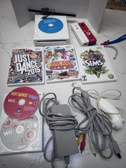 Nintendo Wii White Console Bundle Tested Working RVL-001 AV Cable, Power Cable