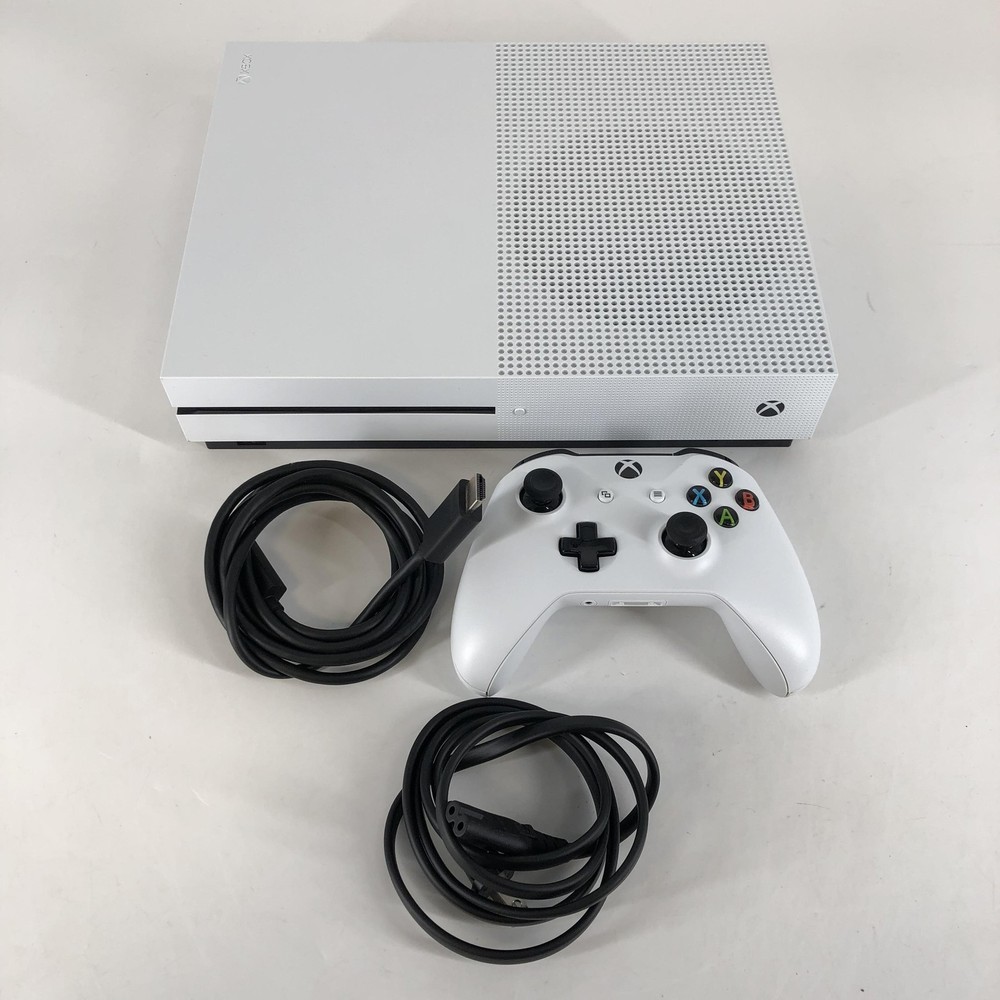 Microsoft Xbox One S Console White 1TB w/ Controller/HDMI/Power Cord- Very Good