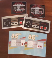 1985 Original NES Nintendo controller STICKERS (6) Vintage Retro Eighties Lookin