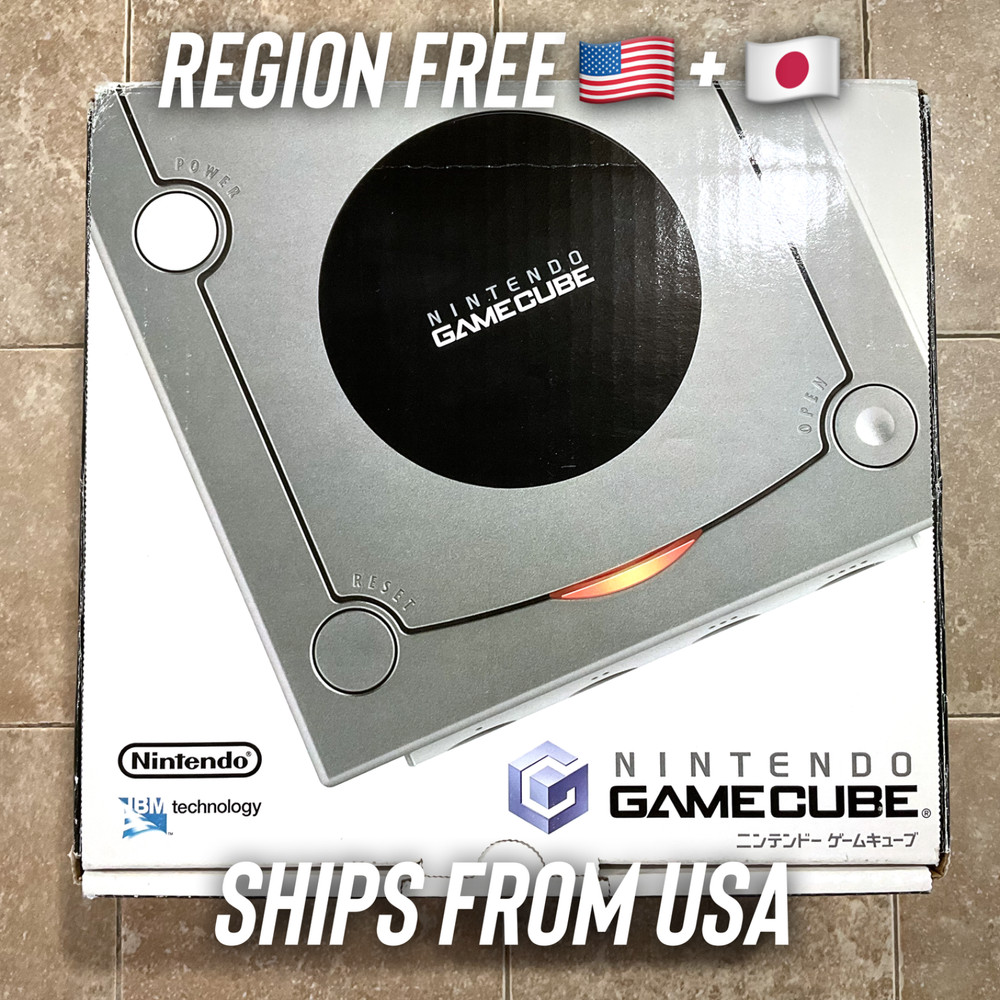MINTY Nintendo Gamecube Platinum Console NIB DOL-001 CIB System RARE – JPN / USA