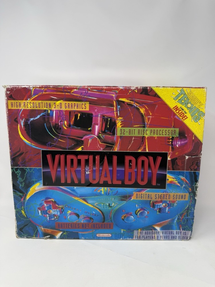 1995 Nintendo Virtual Boy video game console System CIB complete + Mario Tennis