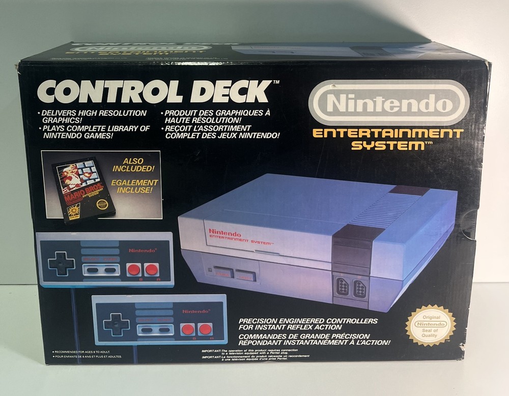 NINTENDO NES CONSOLE CONTROL DECK W/PINBALL PAL B FRANCE NES-S-CD-FRA BOXED