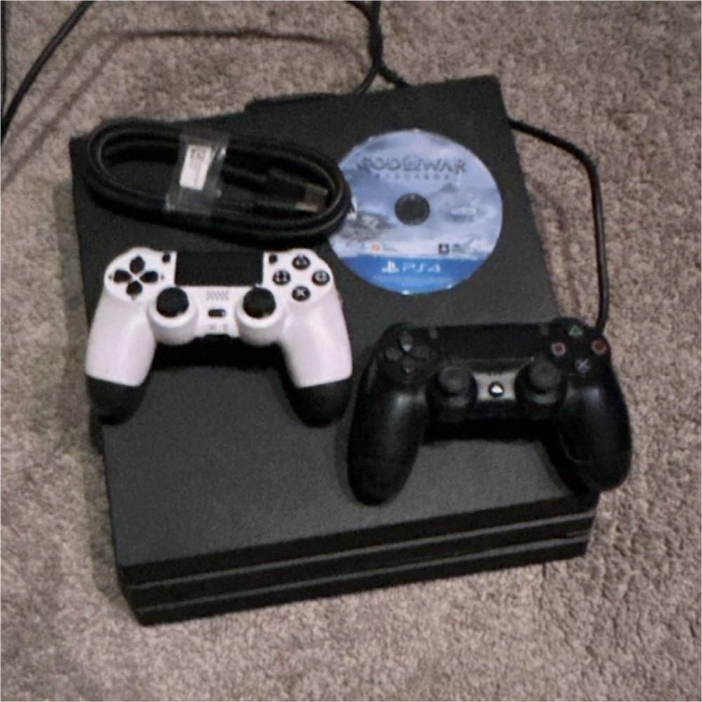 Sony PlayStation 4 Pro, 2 Controllers, God of War Ragnarok, Two HDMI cords