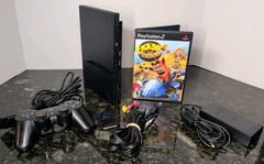 Sony PlayStation 2 Slim PS2 Console • Controller + Cables Game Bundle *TESTED*
