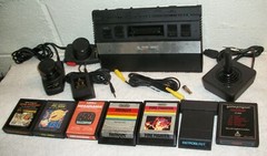 Original Atari 2600 Jr. Short/Small Rainbow Console System Bundle with 7 Games