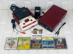 Nintendo Famicom & Disk System Bundle 5 Games HVC-001 HVC-022 Tested Japan #DS0B