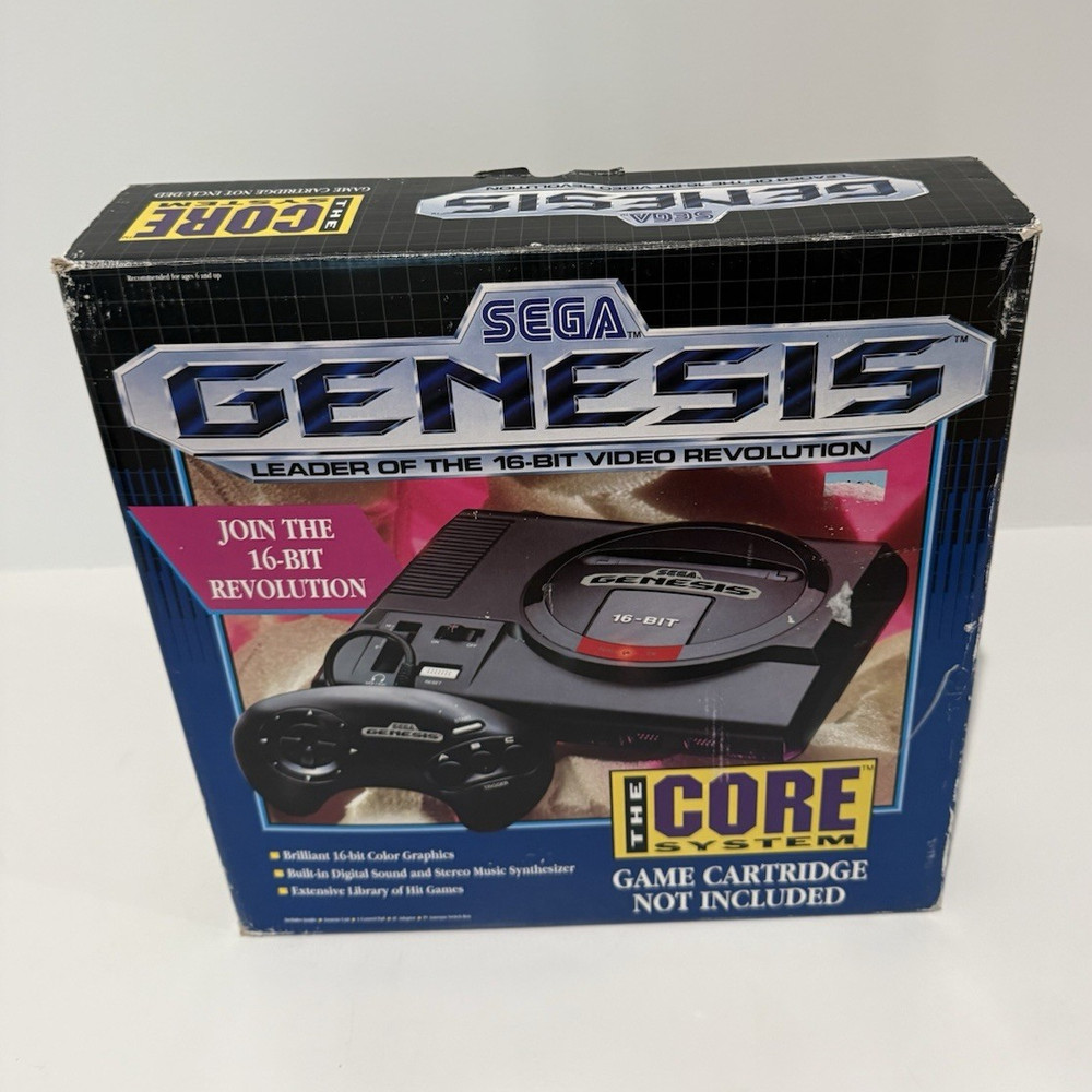 Sega Genesis Model 1 Core System Boxed Complete Tested Working Model 1601 Taiwan