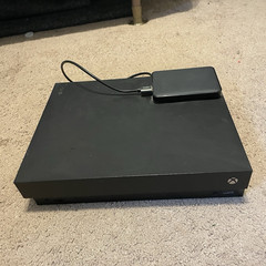 Microsoft Xbox One X , 2TB external Storage, Black Console w/ Controller