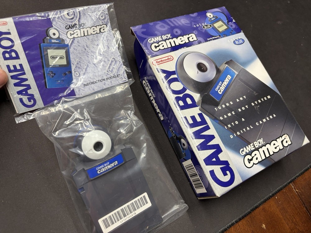Game Boy Camera Blue With Box & Manual Tested working