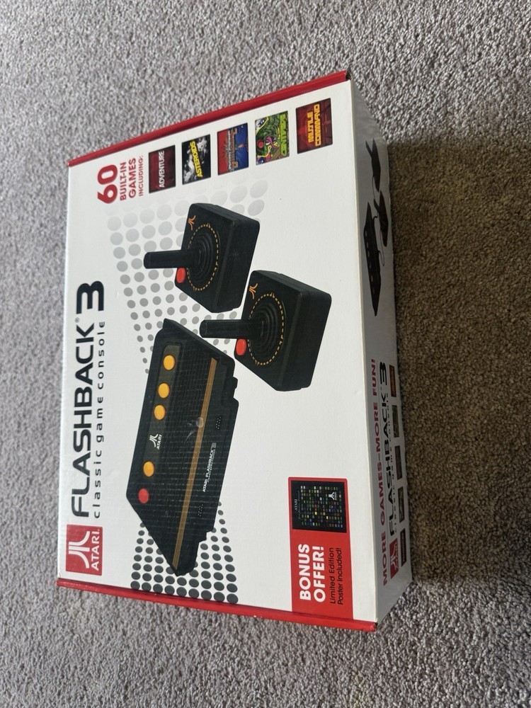 Atari Flashback 3 Classic Game Console 60 Built In Games New Open Box 2007 Retro