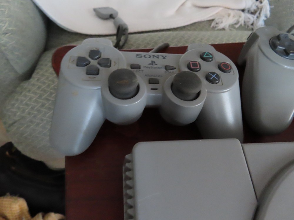 PlayStation Classic Mini Console w 2 Controllers and Monopoly Game UNTESTED