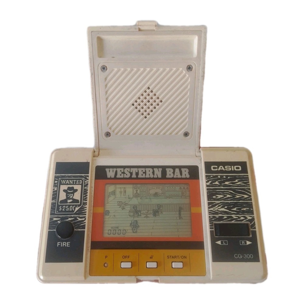 WESTERN BAR CASIO GAME TESTED & WORKING CG-300 Japan 1984 Hand-Held