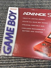 Nintendo Gameboy Advance SP (AGS-001) Flame Red With Box & OEM Charger