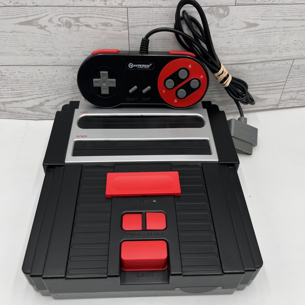 Hyperkin RetroN 2 Gray Console + 1 SNES Controller Untested NES SNES
