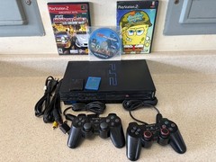 Sony PlayStation 2 PS2 Fat Console Bundle SCPH-39001, Controllers, 3 Games
