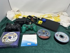 Sony PlayStation 2 Slim Bundle,2 Controllers 43 games and all cords!! Tested!