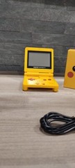 Nintendo Gameboy Advance SP Pikachu Pokémon Reshell *Glass Screen & New Battery*
