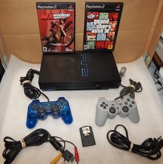PlayStation 2 PS2 Game Console + Controllers + 1ea 32mb Memory Card + 2 Games 6A