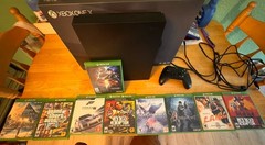 Microsoft Xbox One X 1TB Black Console In Box 9 Games