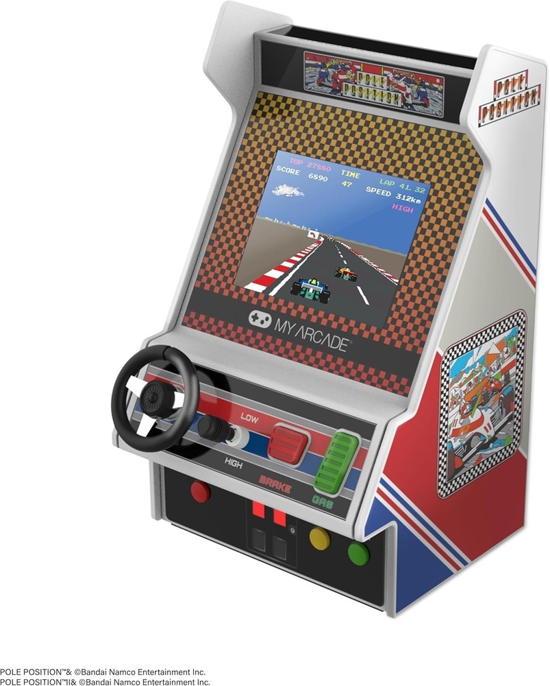 My Arcade Pole Position Racing Player Retro Mini Game Console 2 Games DGUNL-7022