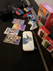 Nintendo Switch OLED Bundle Flawless Animal Crossing Super Mario LOADED w/EXTRAS