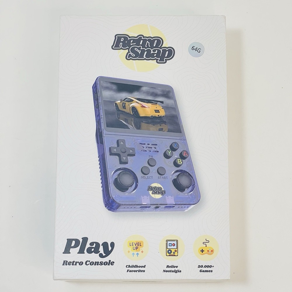 R36S Retro Snap Handheld Console Linux 3.5″ IPS 64G 20k+ Games Portable Pink