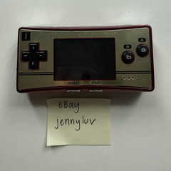 Nintendo Game Boy Micro Handheld System for GBA Red/Gold OXY-001 (2005) TESTED