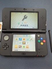 B14 Nintendo new 3DS console Black Japan fx w/game pokemon sun