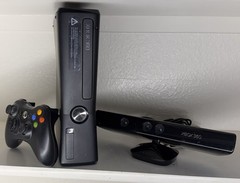 Microsoft Xbox 360 Kinect Bundle Matte Black Console 1 Game (tested and working)