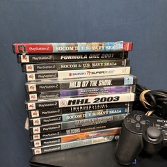 Sony Playstation 2 Fat PS2 Console SCPH-30001 w/ Controller Cables & 13 Games