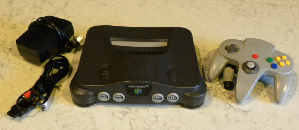 Nintendo 64 / N64 Console w/ Controller, Jumper Pack & Power Supply – A/V Cables