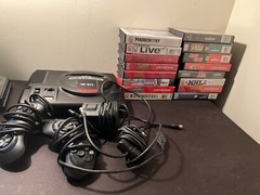 SEGA GENESIS 16-BIT SYSTEM+16 GAMES COMPLETE+CASE MANUALS UNTESTED JURASSIC PARK