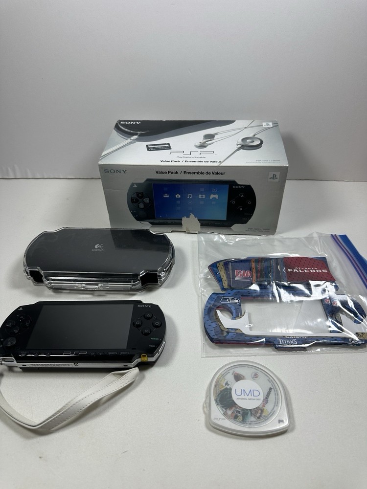 Sony PlayStation Portable Value Pack – Black (PSP-1001K) With Box & Madden Works