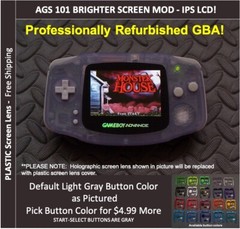 Nintendo Game Boy Advance System AGS101 Backlit Mod-Plastic Screen – GLACIER