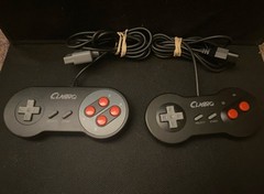 Classiq 2 HD 720p Twin Video Game System Black/Red for SNES/NES Tested