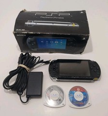 Sony PSP 1000 Black Handheld Console In Original Box – Charger And Games