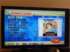 AtGames Sega Genesis Firecore Console Built-In Games w/2 Controllers AV Cables