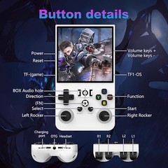 White R36 Max Handheld Game Console 3.5 Inch IPS Screen 20000+ Games Video Games
