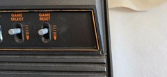 Atari 2600 Woody 4 switch Tested Working CX2600-A w/AC Adapter, RF Adapter,games