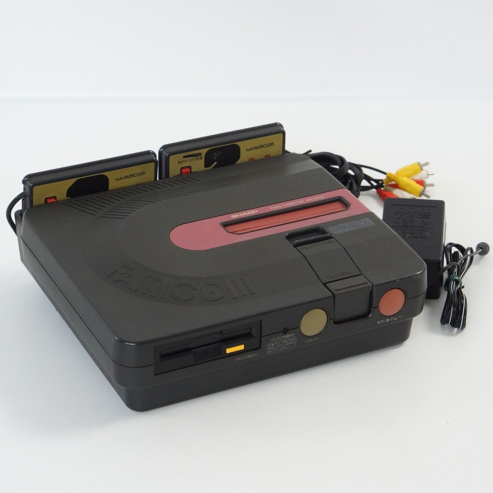 TWIN FAMICOM Console SHARP AN-500B Tested System Game 798759