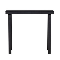 Solid Wood Console Table Storage Sofa Table with Shelf Narrow Entryway Black