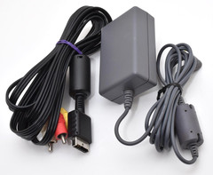 Sony PS One Console Controller Cable Pocket Station Clear Set Tested Good Japan
