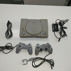 PlayStation Original PS1 Console SCPH-7501 2 Controllers RFU adp. Parts Repair
