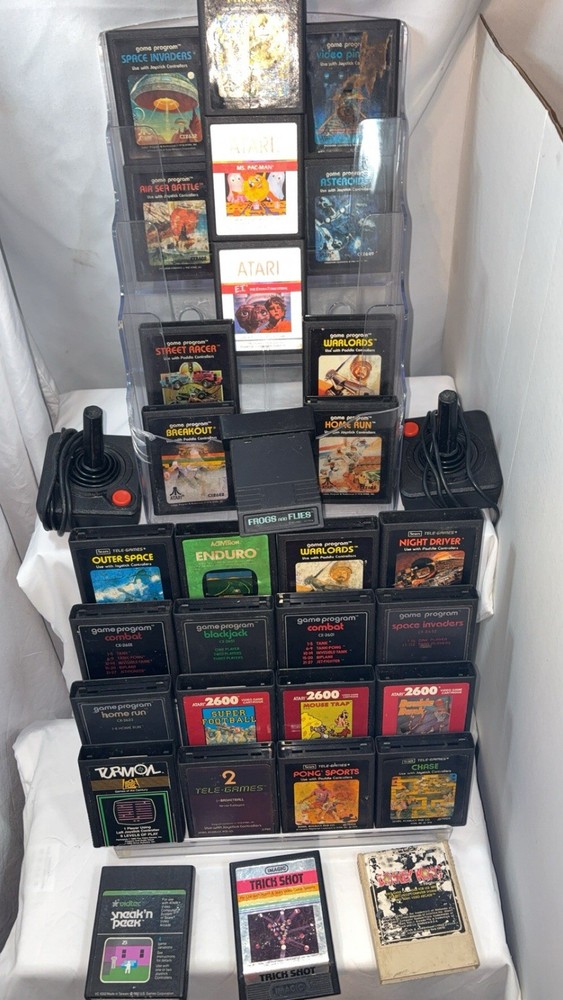 Atari 2600 Darth Vader Console Bundle 25+ Games Pac-Man Donkey Kong Joysticks