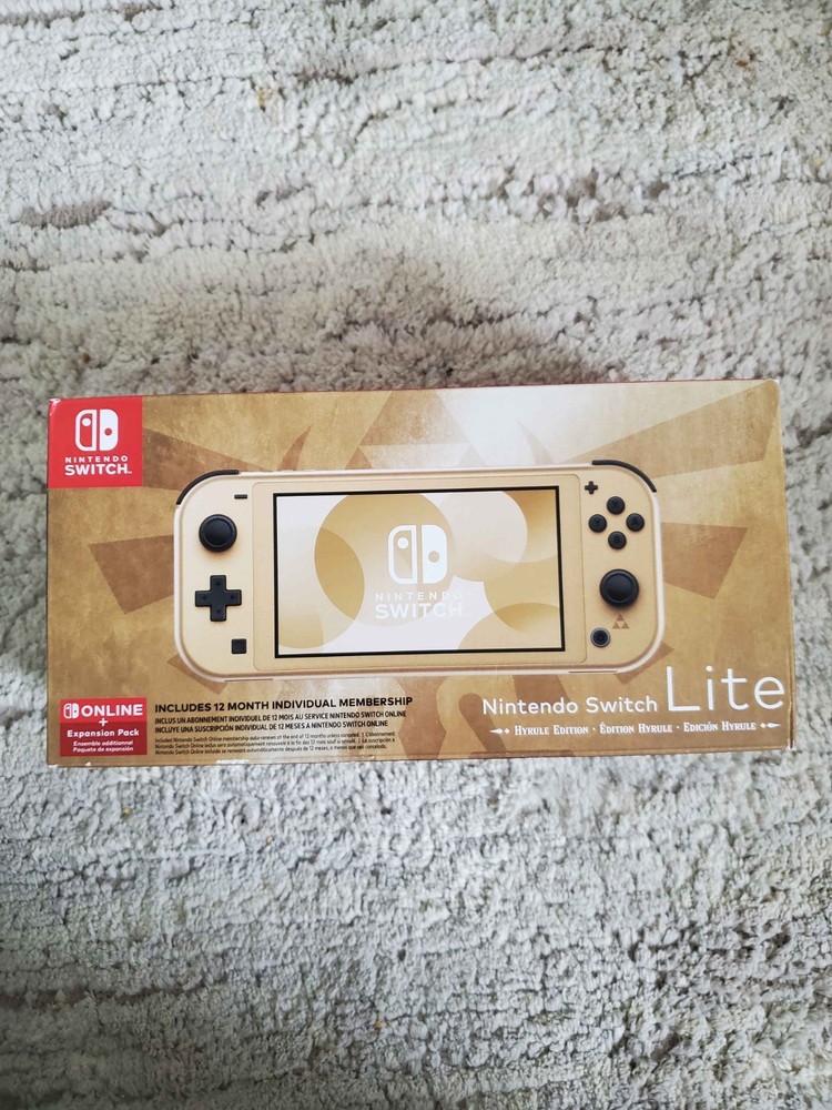 NEW Nintendo Switch Lite Hyrule Edition w/12 Month Online Membership+Expansion