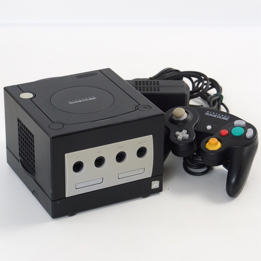 Gamecube Black Console Tested System DOL-001 JP For Japan Game CD DN11247839