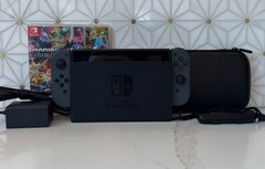 Nintendo Switch Original Console Bundle (Gray Joy-Cons) + 2 Mario Games & 128GB